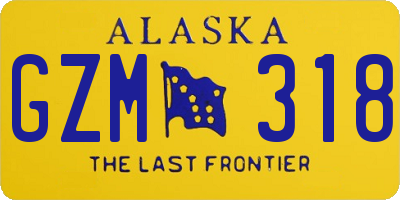 AK license plate GZM318