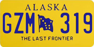 AK license plate GZM319