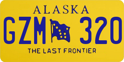 AK license plate GZM320