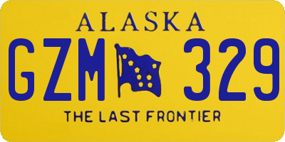 AK license plate GZM329