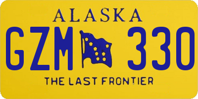 AK license plate GZM330