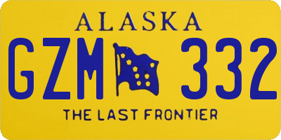 AK license plate GZM332