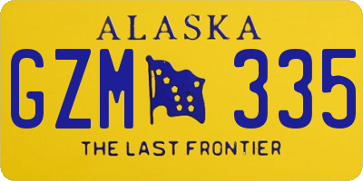 AK license plate GZM335