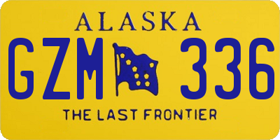 AK license plate GZM336