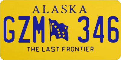 AK license plate GZM346