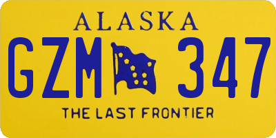 AK license plate GZM347