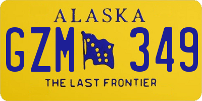 AK license plate GZM349