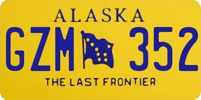 AK license plate GZM352