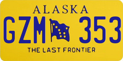 AK license plate GZM353