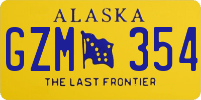 AK license plate GZM354