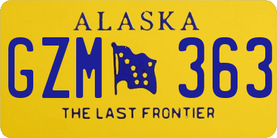 AK license plate GZM363