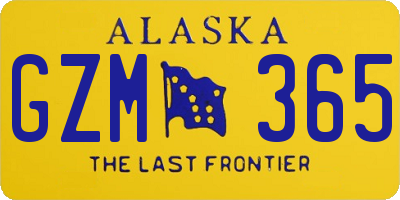 AK license plate GZM365