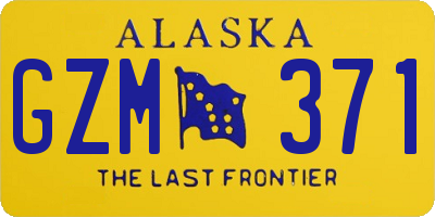 AK license plate GZM371