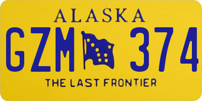 AK license plate GZM374