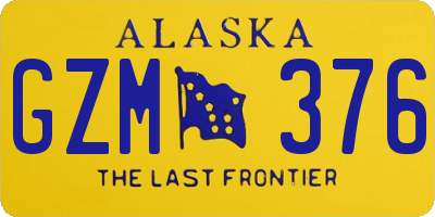 AK license plate GZM376