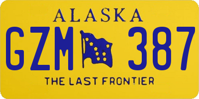 AK license plate GZM387
