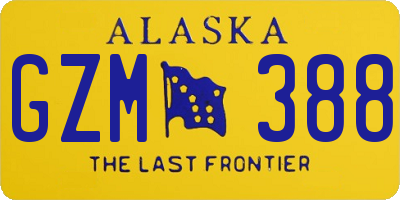 AK license plate GZM388