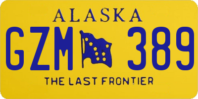 AK license plate GZM389