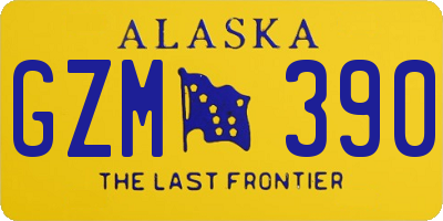 AK license plate GZM390