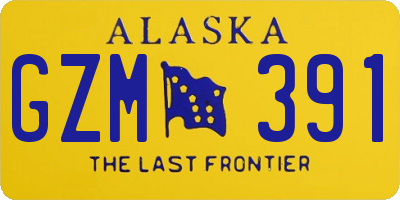 AK license plate GZM391