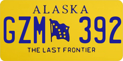 AK license plate GZM392
