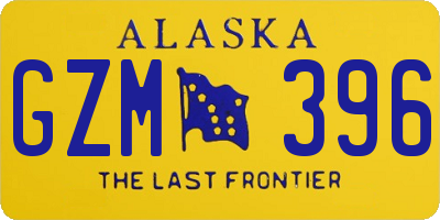 AK license plate GZM396