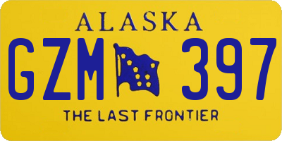 AK license plate GZM397