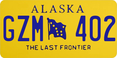 AK license plate GZM402