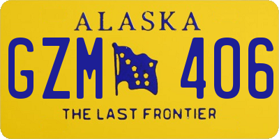 AK license plate GZM406