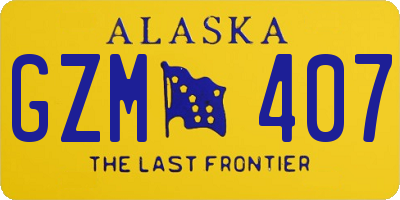 AK license plate GZM407