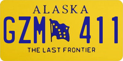 AK license plate GZM411