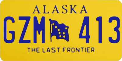 AK license plate GZM413