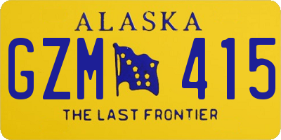 AK license plate GZM415