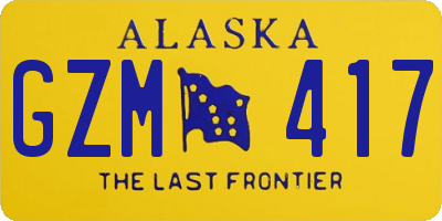 AK license plate GZM417