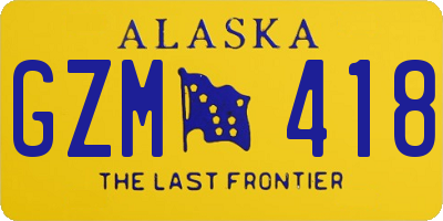 AK license plate GZM418