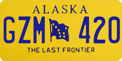 AK license plate GZM420