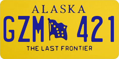 AK license plate GZM421