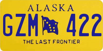 AK license plate GZM422