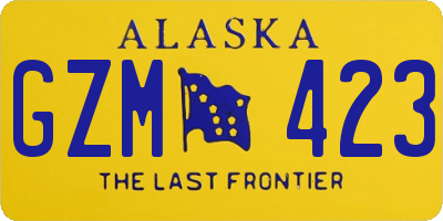 AK license plate GZM423