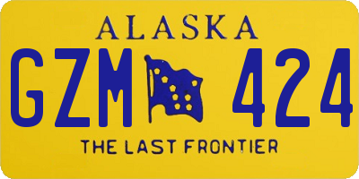 AK license plate GZM424