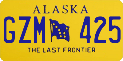 AK license plate GZM425