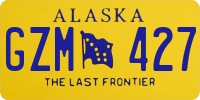 AK license plate GZM427