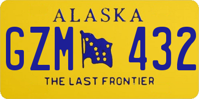 AK license plate GZM432