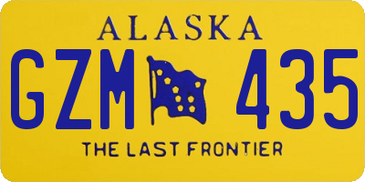 AK license plate GZM435