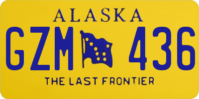 AK license plate GZM436