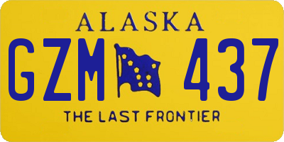 AK license plate GZM437