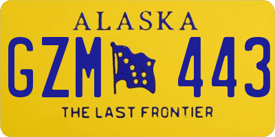 AK license plate GZM443