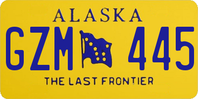 AK license plate GZM445