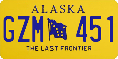AK license plate GZM451