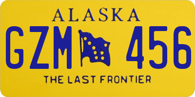 AK license plate GZM456